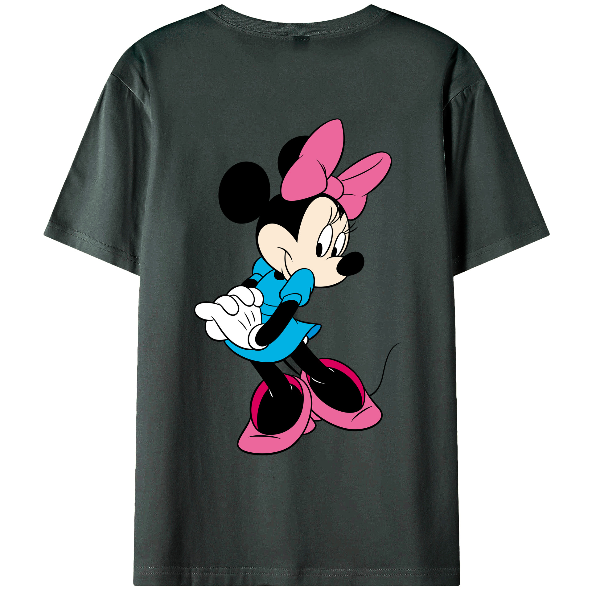 ミッキーマウス Mickey Mouse 綿100％ メンズ半袖Tシャツ（バックプリント） 通気性